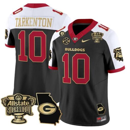 Fran Tarkenton Jersey #10 Georgia Bulldogs 2025 Sugar Bowl Patch Vapor Alternate by My Store