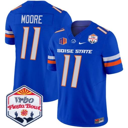 Kellen Moore Jersey #11 Boise State Broncos 2025 Fiesta Bowl Patch Vapor Royal Alternate by My Store
