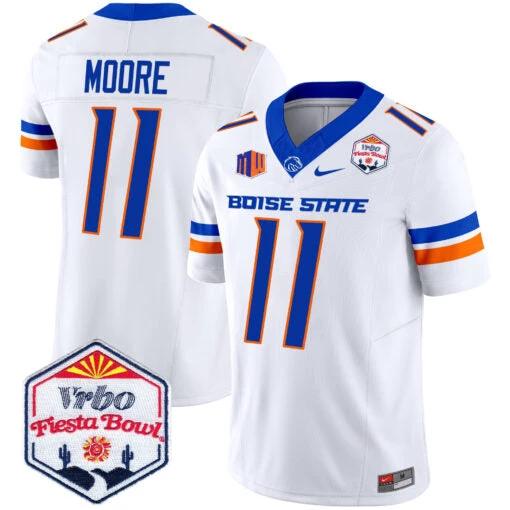 Kellen Moore Jersey #11 Boise State Broncos 2025 Fiesta Bowl Patch Vapor White by My Store