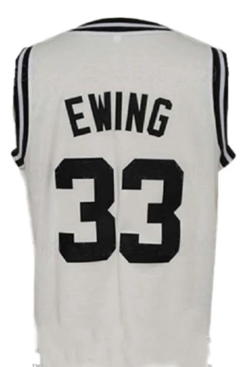 Patrick Ewing Jersey #33 Georgetown College Basketball White by My store basketball