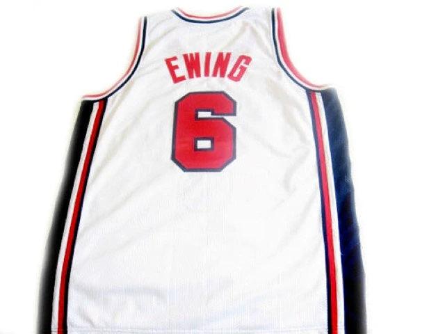 Patrick Ewing Jersey #6 Team Usa Basketball White by My store basketball