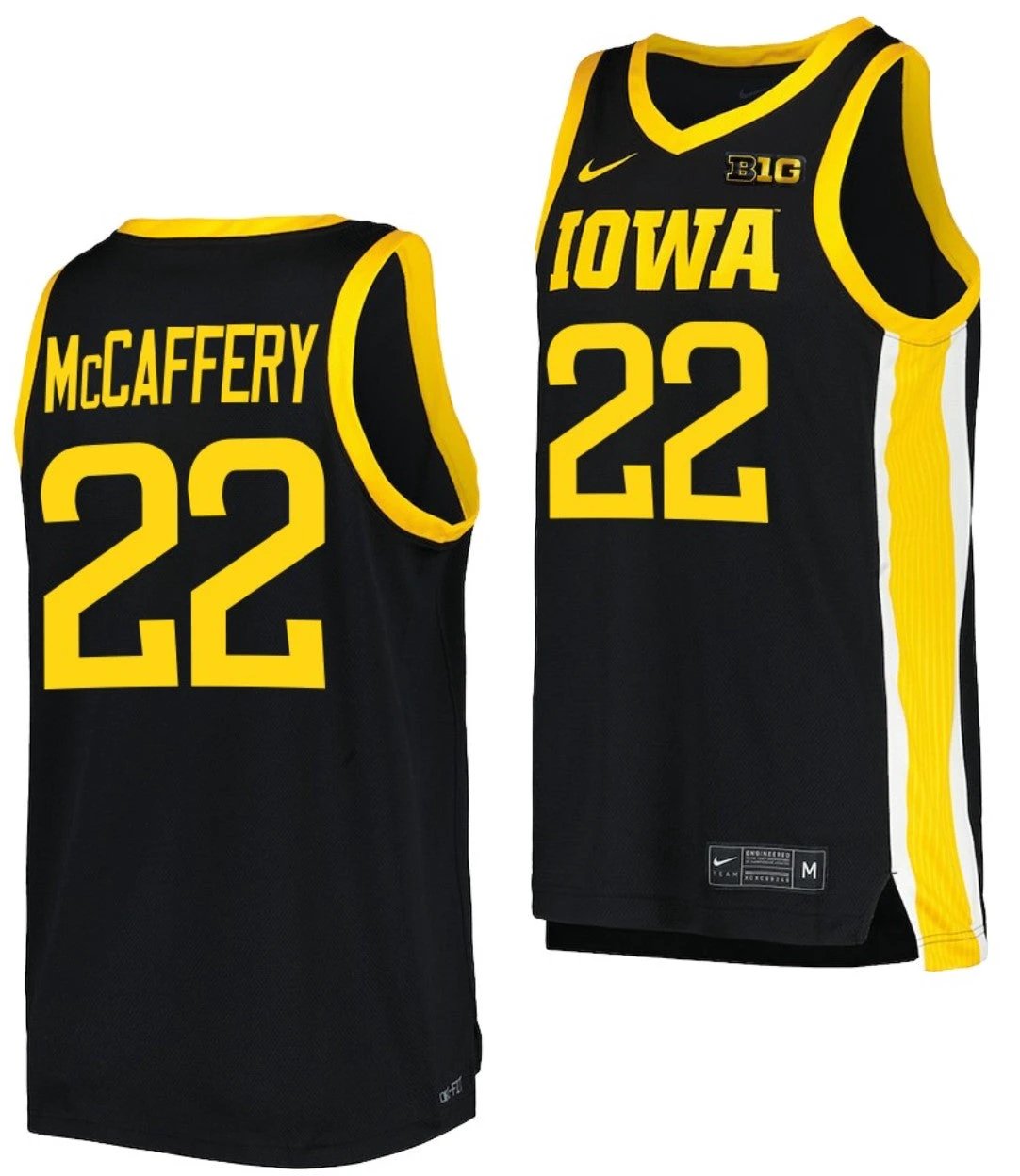 Patrick McCaffery Jersey Iowa Hawkeyes College Basketball Black #22 by My store basketball