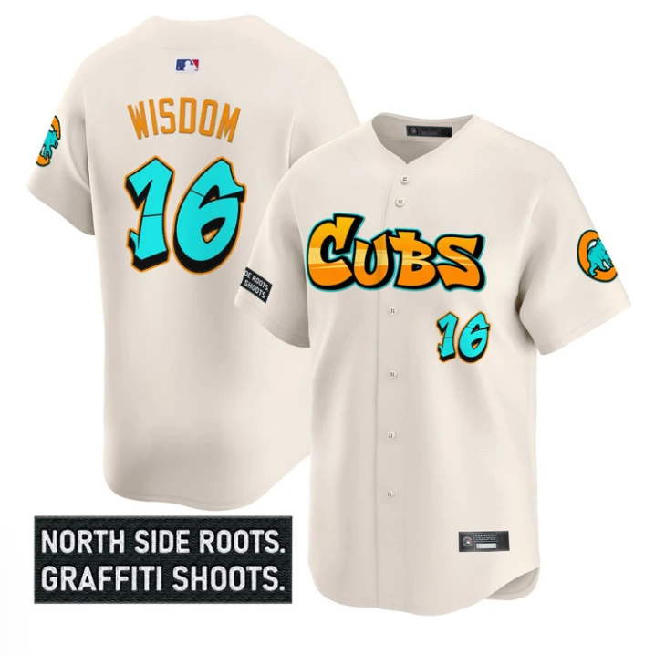 Patrick Wisdom Jersey #16 Chicago Cubs Graffiti North Side Edition Cream by My Store