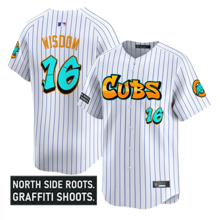 Pete Crow-Armstrong Jersey #4 Chicago Cubs Graffiti North Side Edition Black by My Store