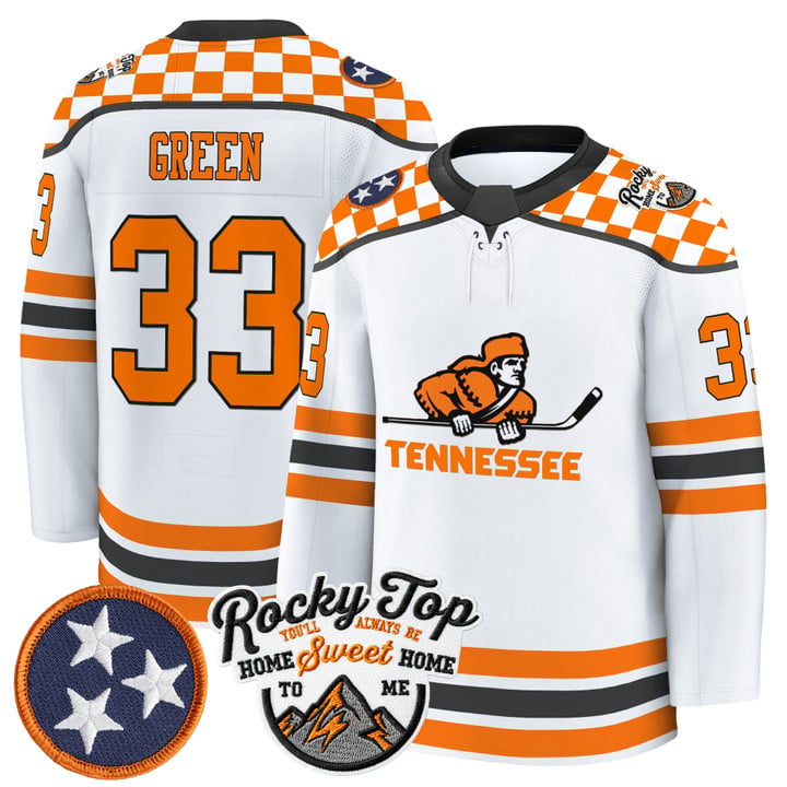 Patrick Green Jersey #33 Tennessee Volunteers 2025-26 Hockey Premium Stitched by Hockey David