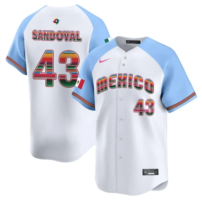 Patrick Sandoval Jersey #43 Team Mexico 2026 World Baseball Serape Edition Atitched by My Store