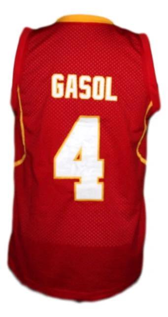 Pau Gasol Jersey #4 Team Spain Espana Basketball Red by My store basketball