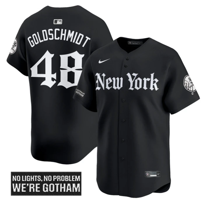 Paul Goldschmidt Jersey #48 New York Yankees Gothic Legacy Edition Vapor Premier Stitched Black by My Store