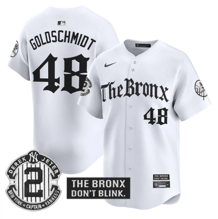 Paul Goldschmidt Jersey #48 Yankees The Bronx Gothic Ink Drop Edition White by My Store