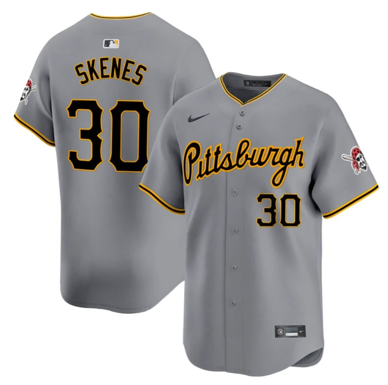 Paul Skenes Jersey #30 Pittsburgh Pirates Gray - All Stitched by My Store