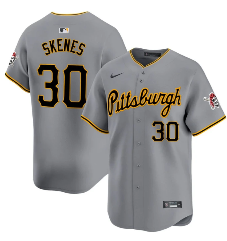 Paul Skenes Jersey #30 Pittsburgh Pirates Gray Baseball All Stitched by My Store