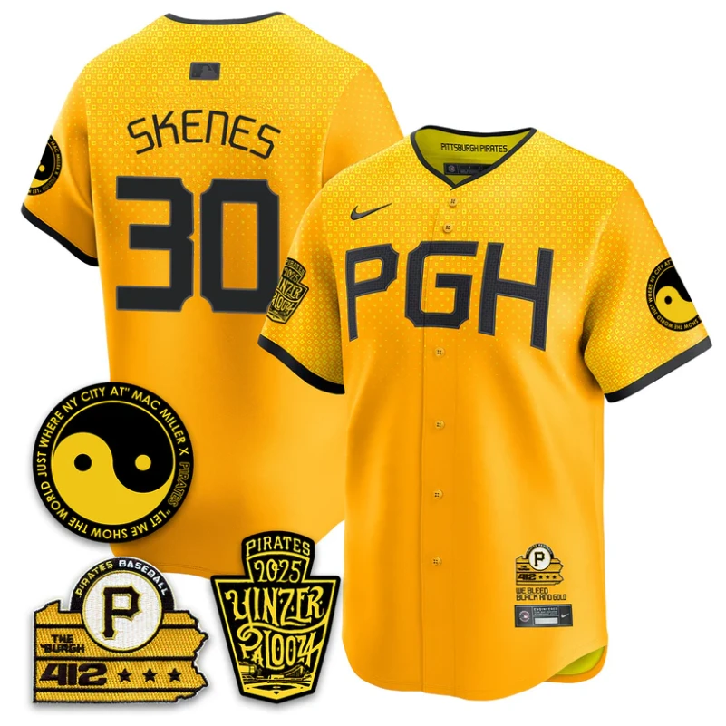 Paul Skenes Jersey #30 Pittsburgh Pirates Yinzerpalooza 2025 City Connect by My Store