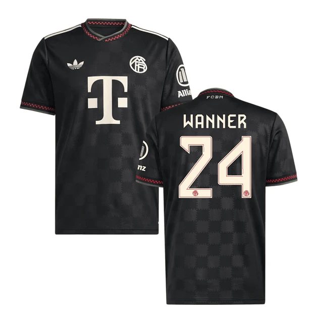 Paul Wanner #24 Bayern Munich 2025-26 Third Men Jersey – Black by Soccer Jersey