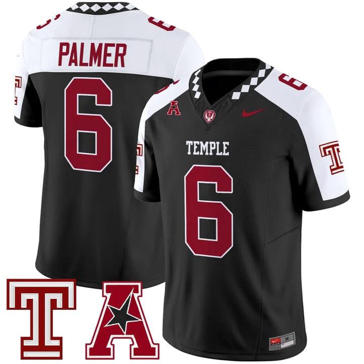 Paul Palmer Jersey #6 Temple Owls 2025 Vapor Limited Stitched by My Store NCAA Football Jerseys