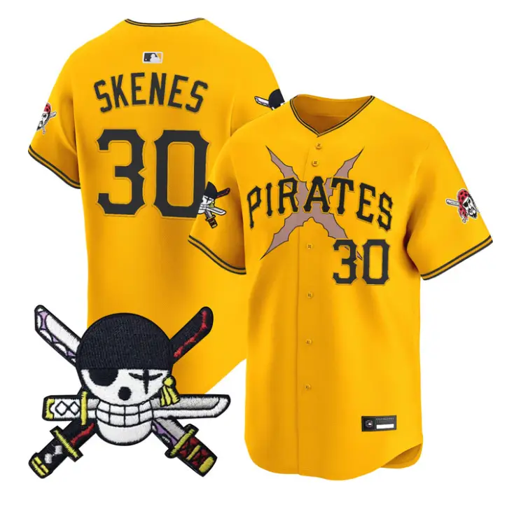 Paul Skenes Jersey #30 Pittsburgh Pirates One Piece Zoro Patch Stitched by My Store