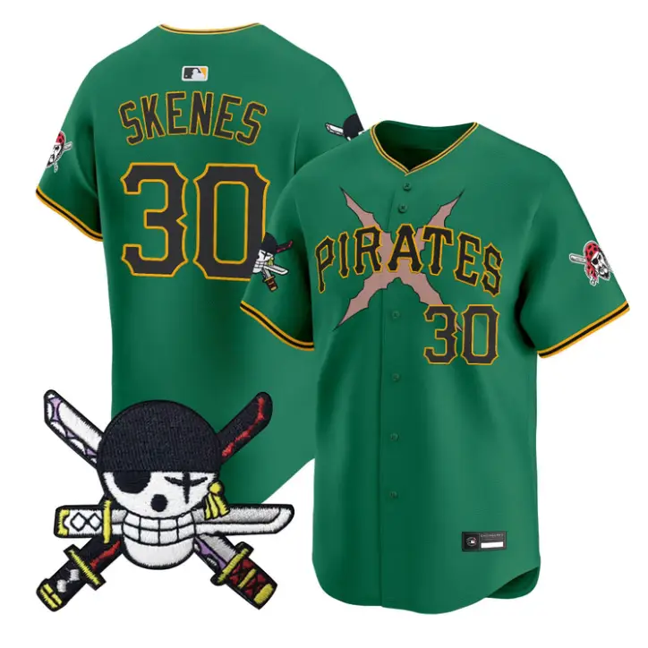 Paul Skenes Jersey #30 Pittsburgh Pirates One Piece Zoro Patch Stitched by My Store