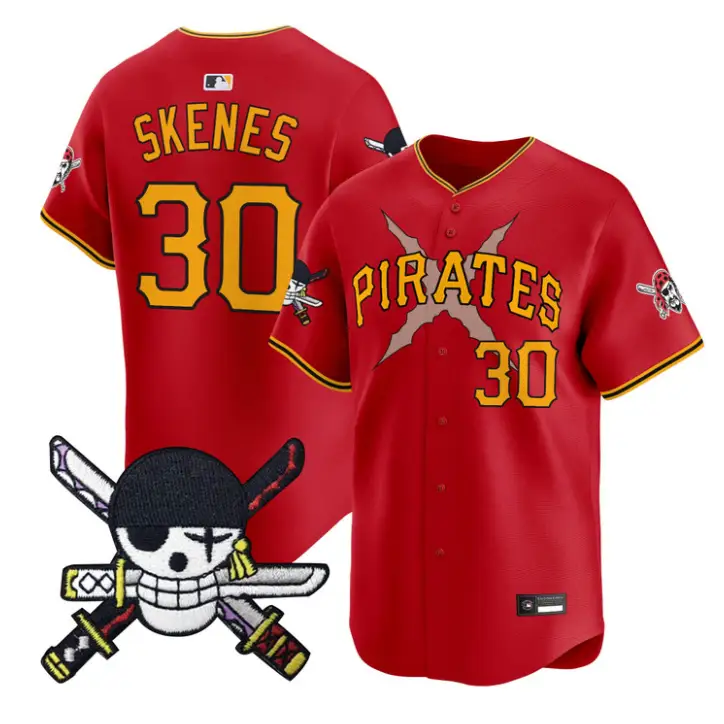 Paul Skenes Jersey #30 Pittsburgh Pirates One Piece Zoro Patch Stitched by My Store