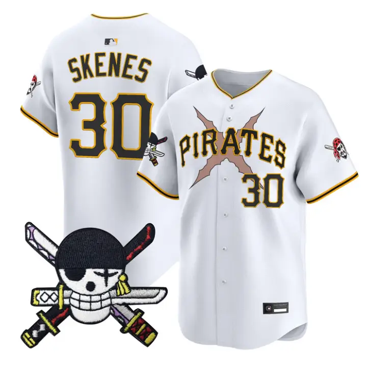 Paul Skenes Jersey #30 Pittsburgh Pirates One Piece Zoro Patch Stitched by My Store