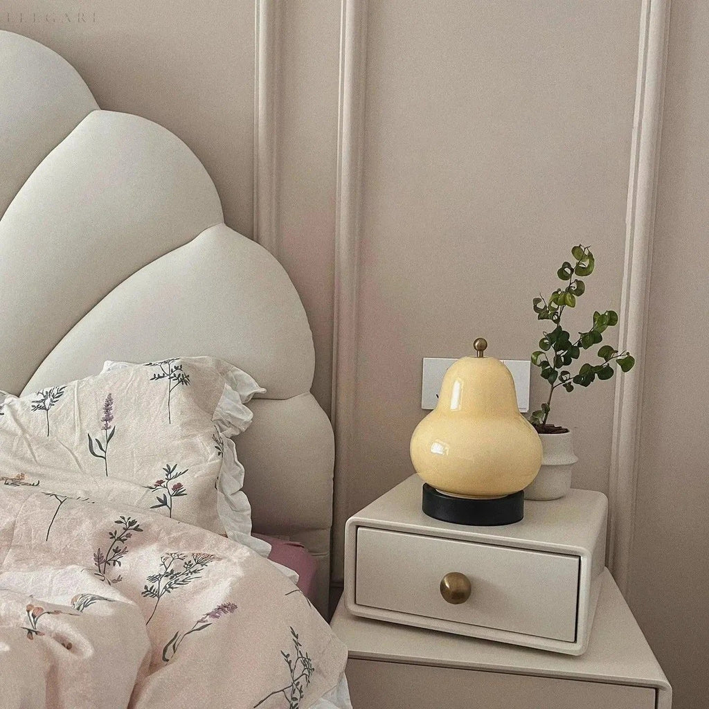 Pear-shaped Touch Dimmer Lamp with Warm Light Bowlift by Bowlift