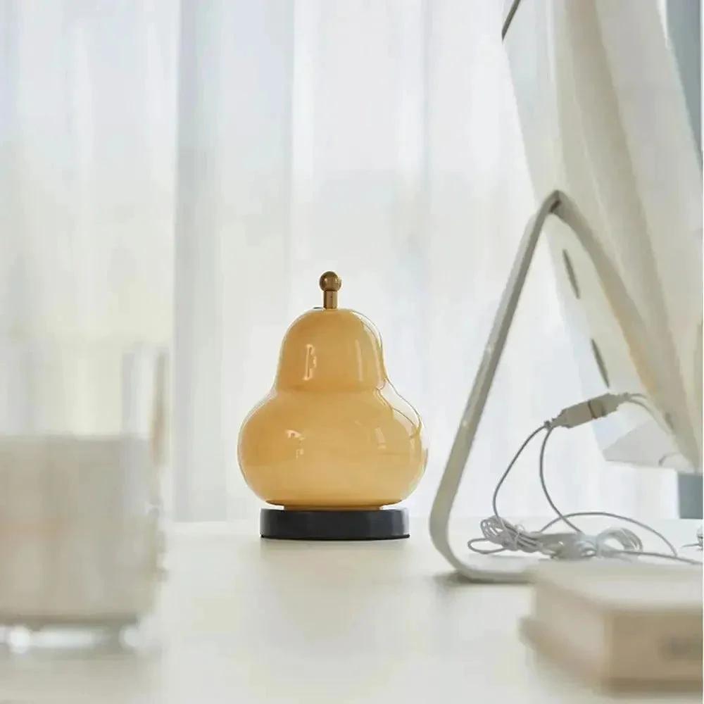 Pear-shaped Touch Dimmer Lamp with Warm Light Bowlift by Bowlift