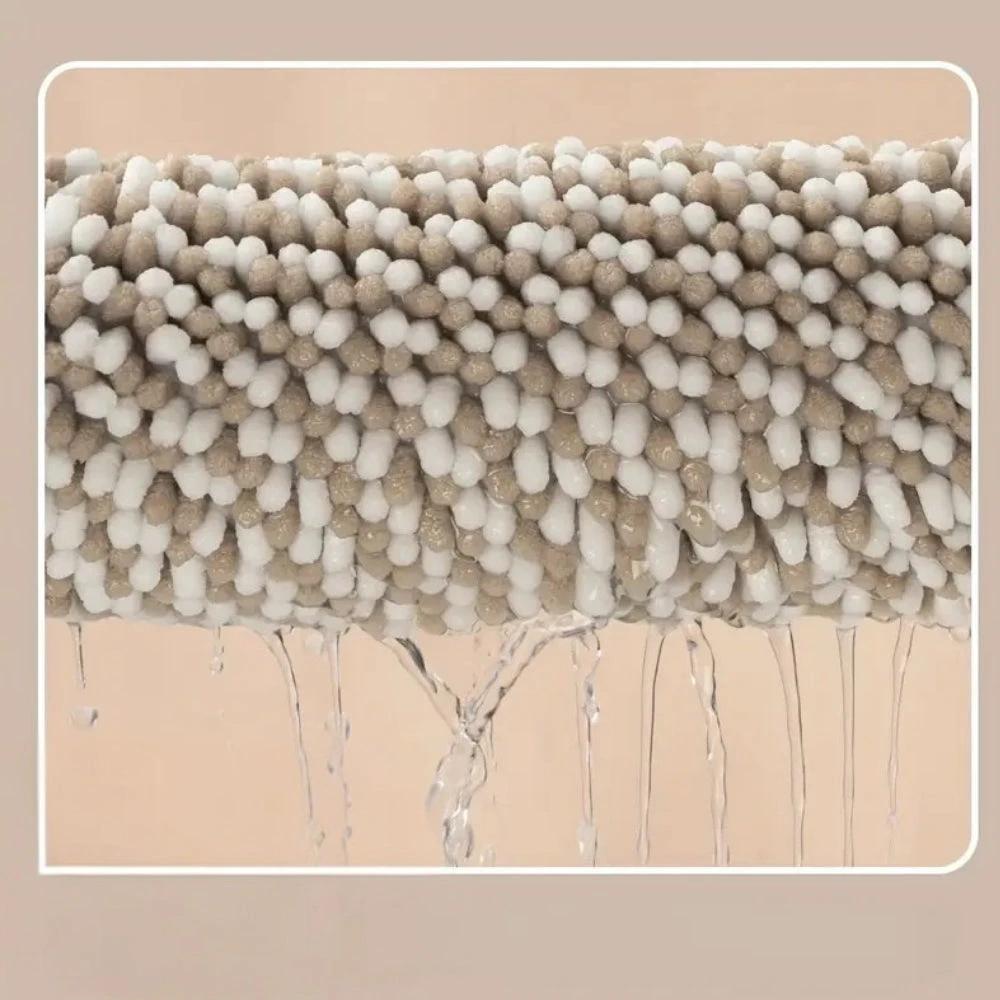 Pebble-Knit Striped Chenille Bath Mat by Casa & Beyond