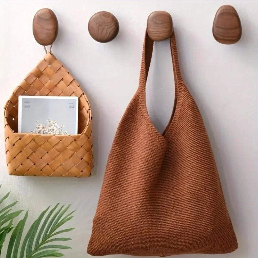 Pebble Shape Wood Clothes Hook by Casa & Beyond