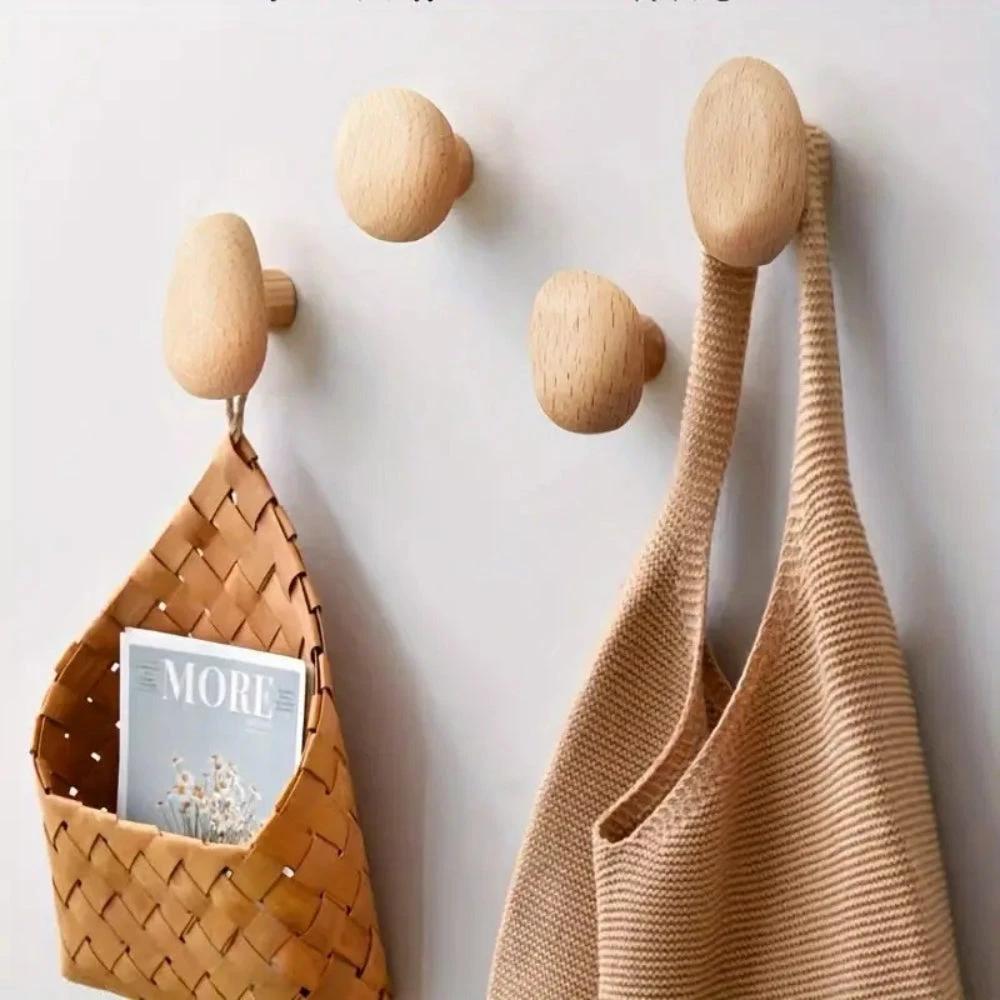 Pebble Shape Wood Clothes Hook by Casa & Beyond