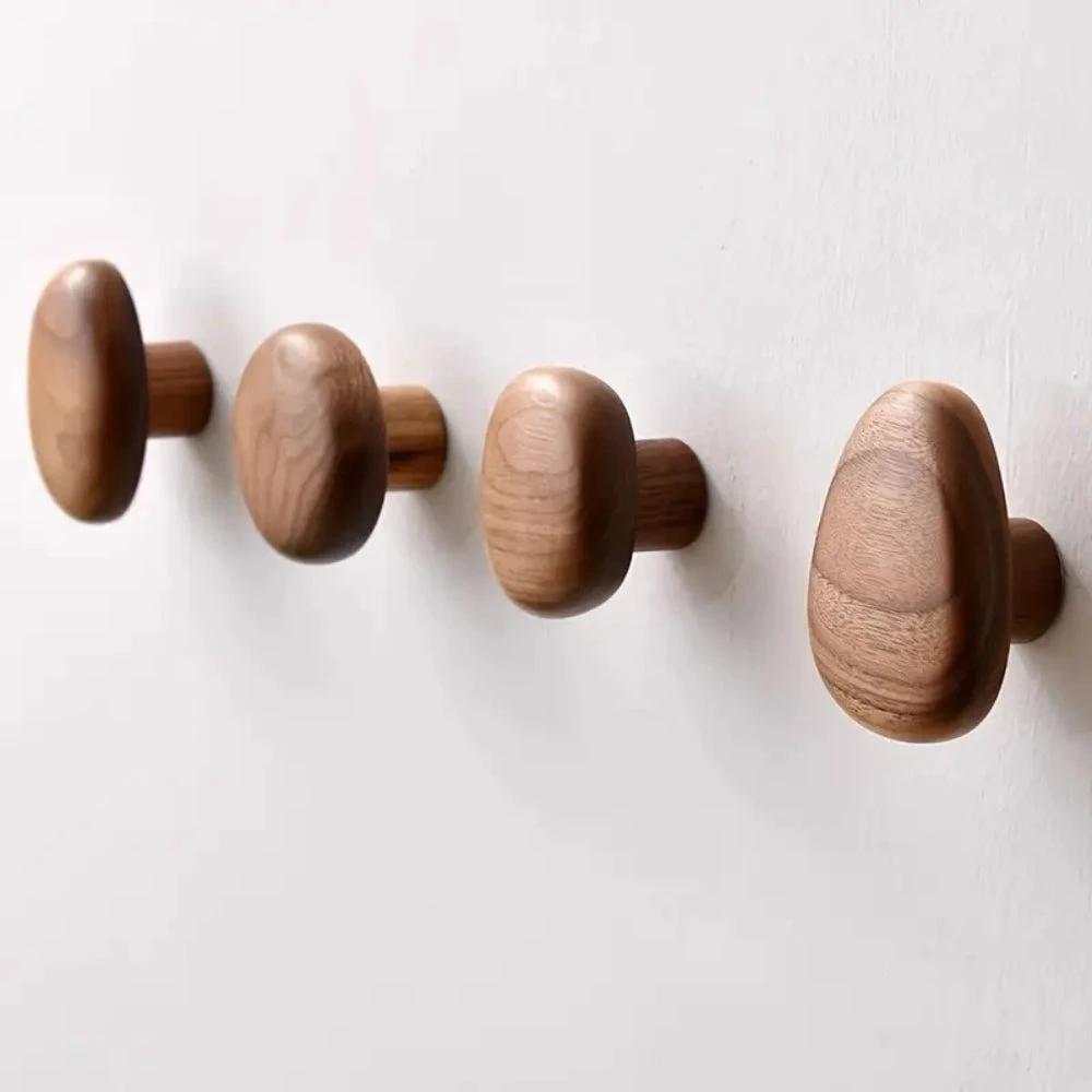 Pebble Shape Wood Clothes Hook by Casa & Beyond