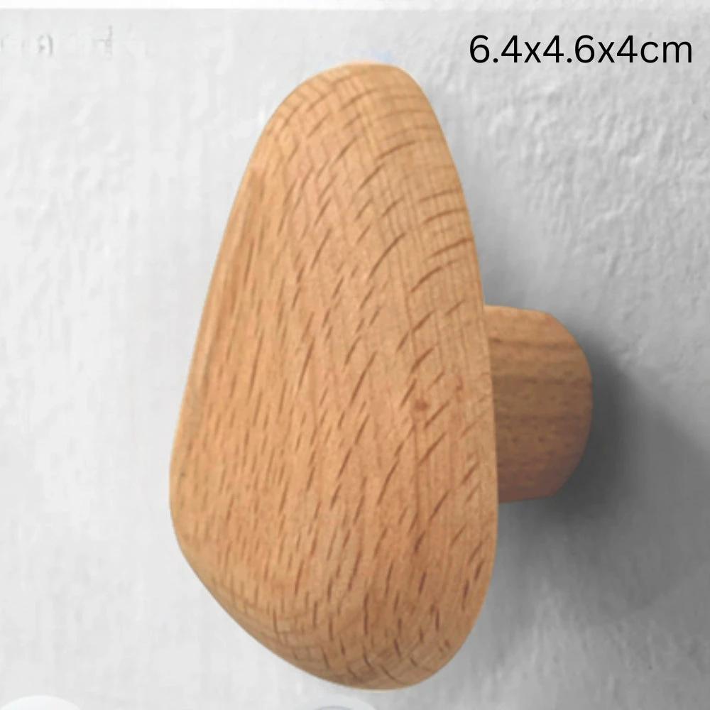 Pebble Shape Wood Clothes Hook by Casa & Beyond