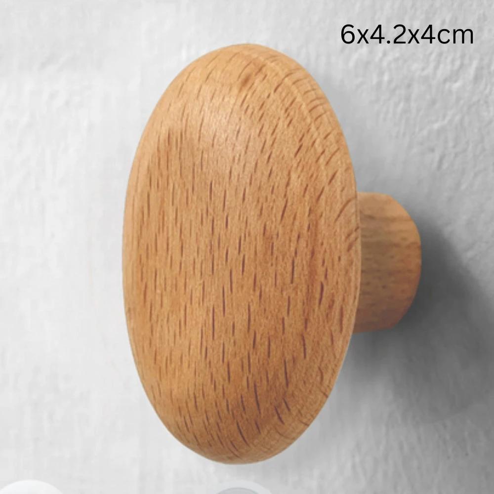 Pebble Shape Wood Clothes Hook by Casa & Beyond