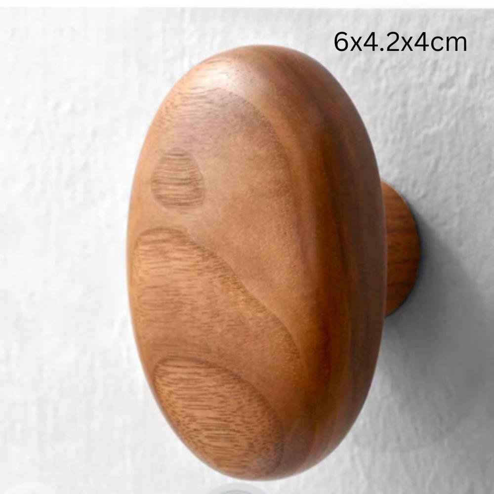 Pebble Shape Wood Clothes Hook by Casa & Beyond