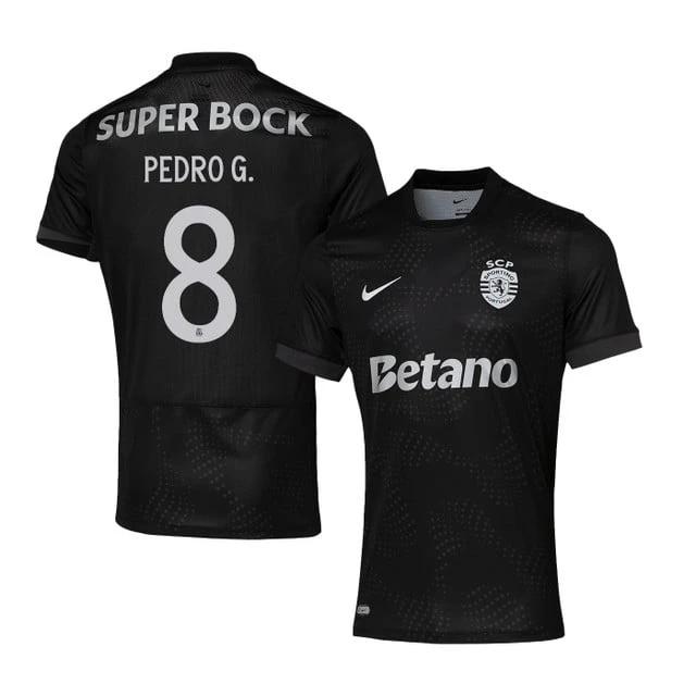 Pedro Gonçalves 8 Sporting CP 2025-26 Away Match Jersey – Black by Soccer Jersey
