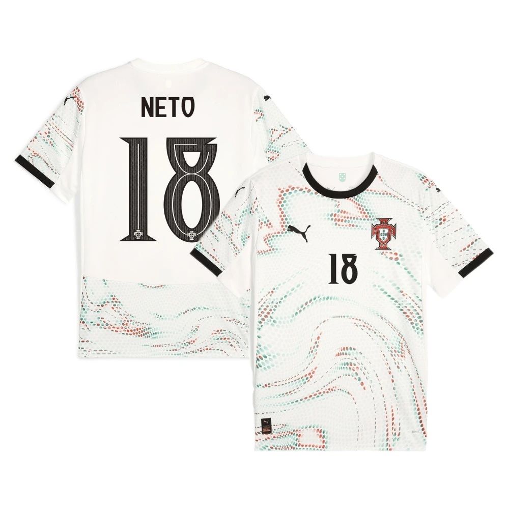 Pedro Neto 18 Portugal National Team 2025-26 Away Men Jersey – White by Soccer Jersey