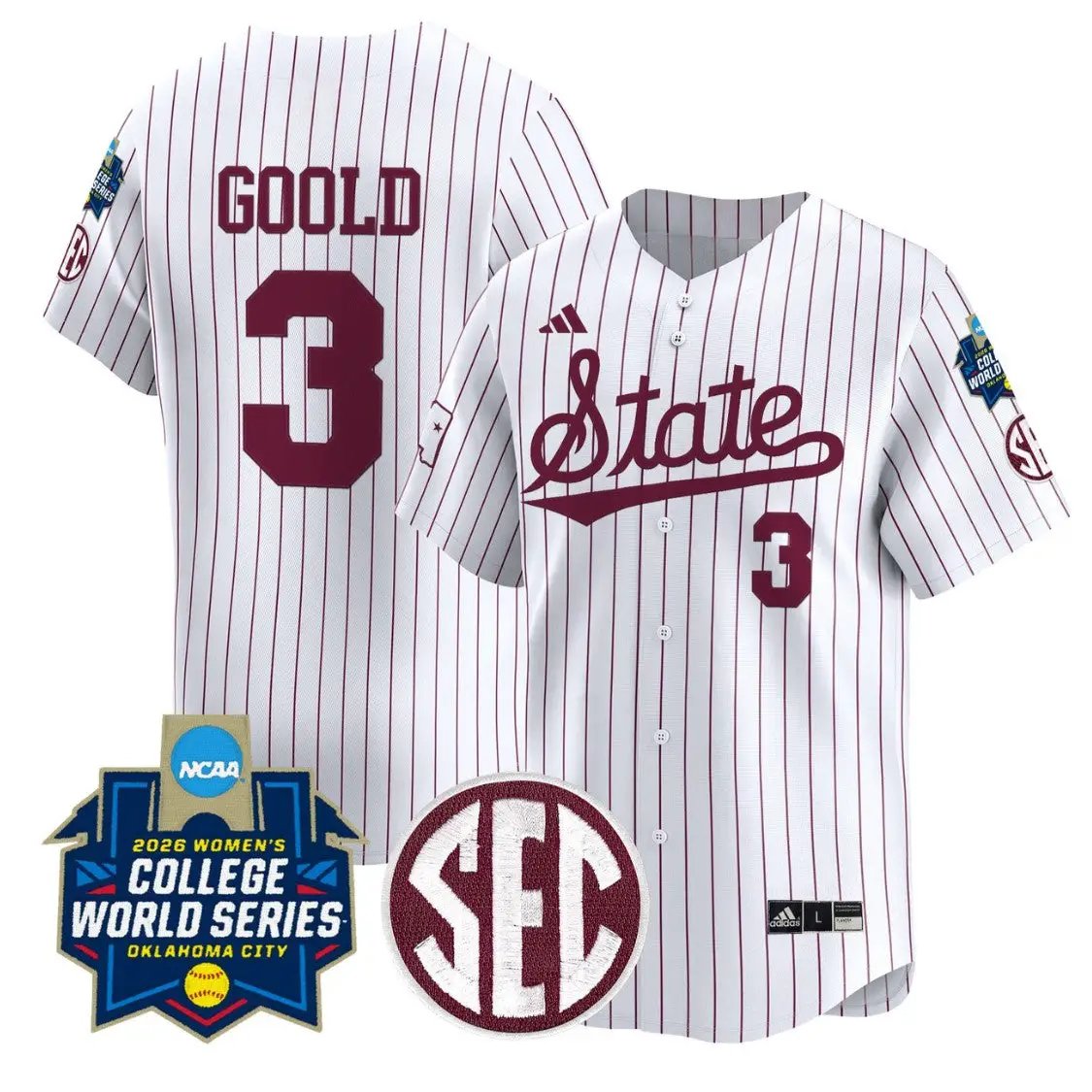 Peja Goold Jersey #3 State Softball 2026 World Series Stitched by My Store