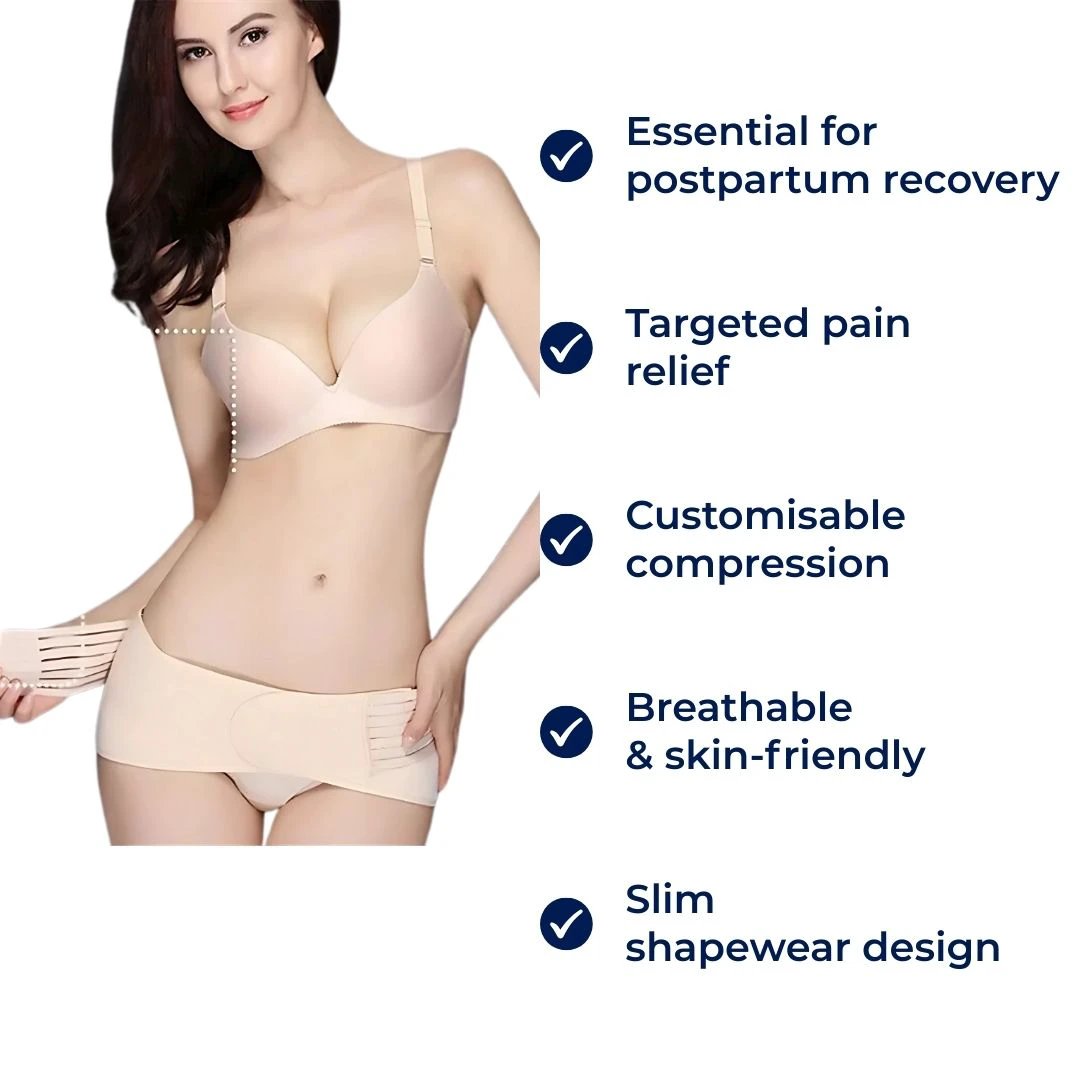 Postpartum Recovery Support – Breathable Fabric – Relieves Pelvic & Back Pain for New Mothers Bowlift by Bowlift