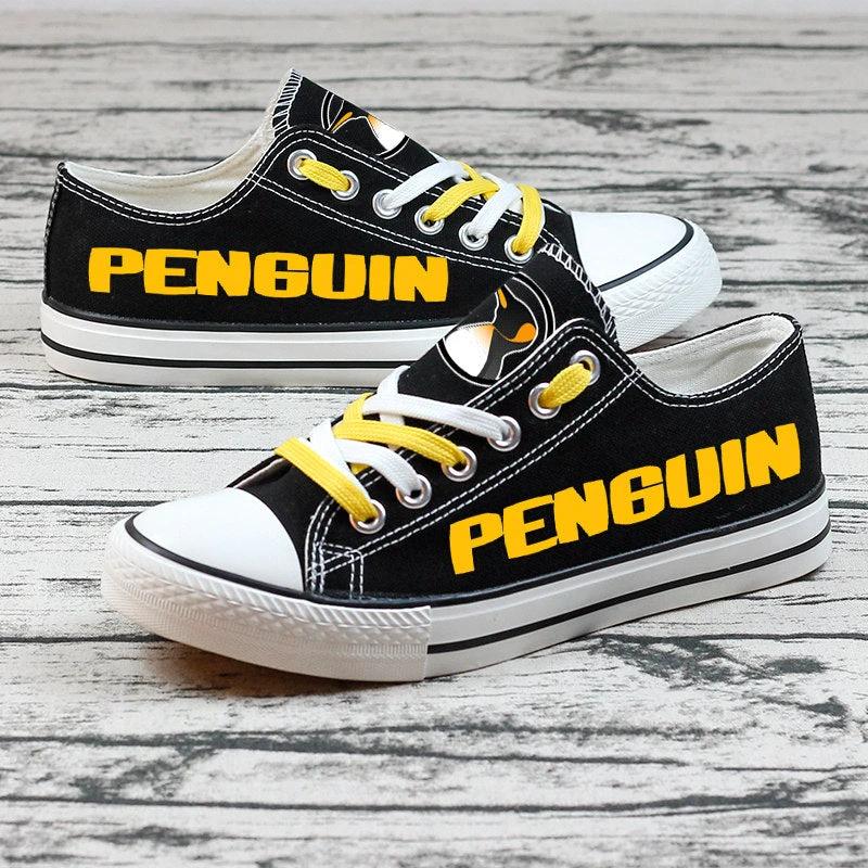 Penguins Canvas Sneakers Shoes For Men Women Fans by Crocs