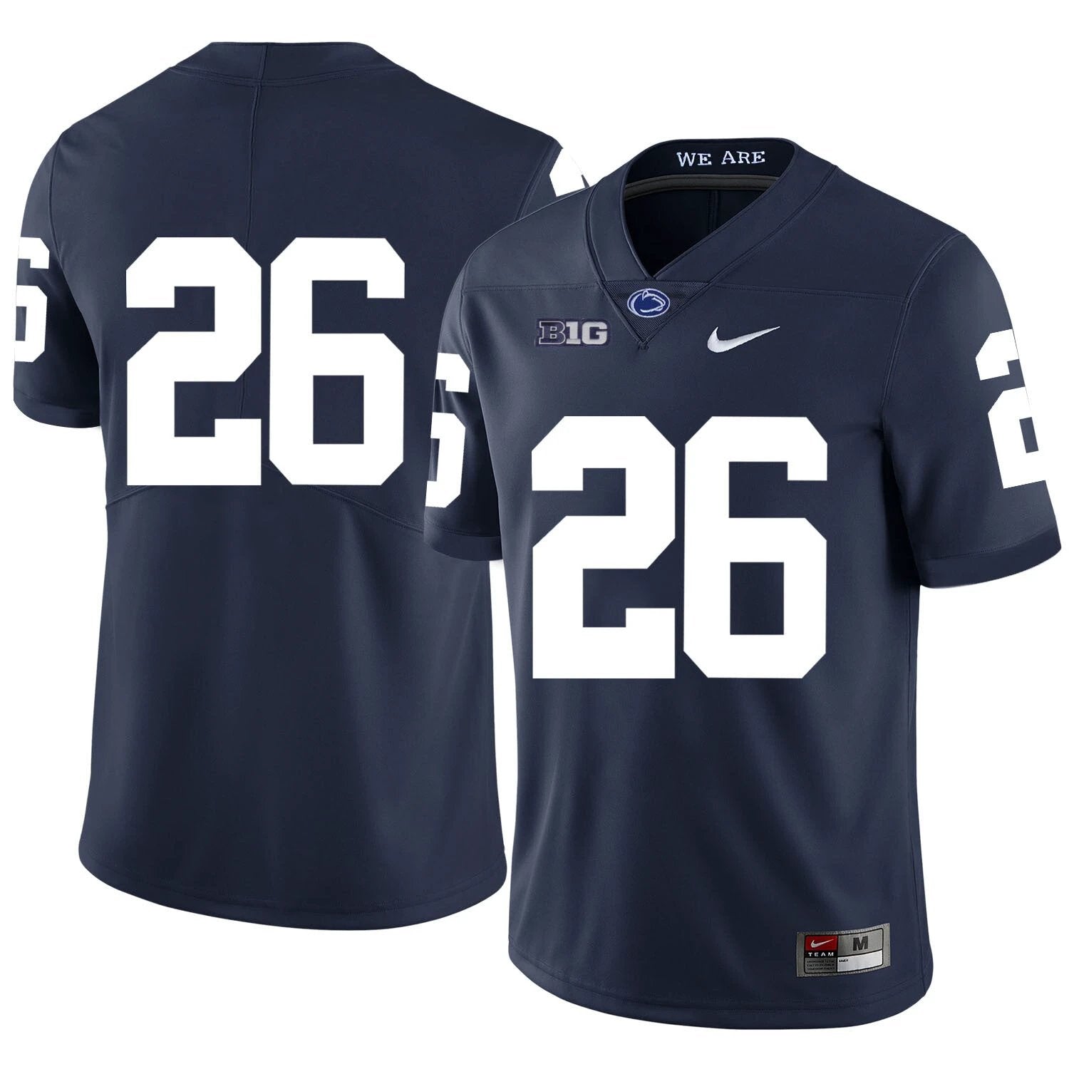 Penn State Nittany Lions #26 Saquon Barkley Football Jersey No Name Dark Blue by My Store