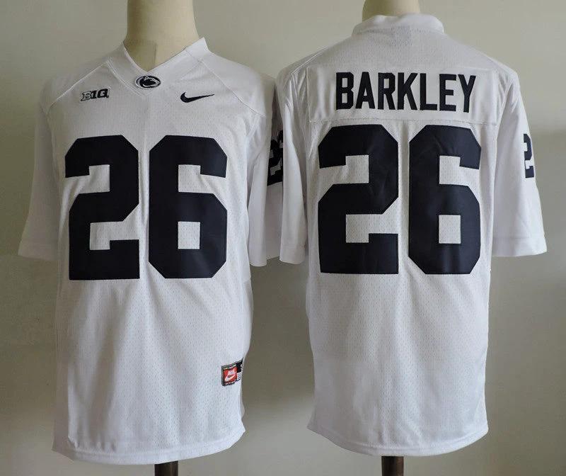 Penn State Nittany Lions #26 Saquon Barkley Football Jersey White by My Store