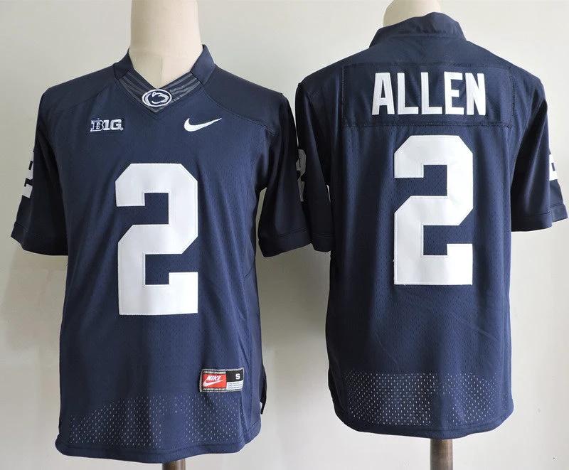 Penn State Nittany Lions #2 Marcus Allen Football Jersey Navy by My Store