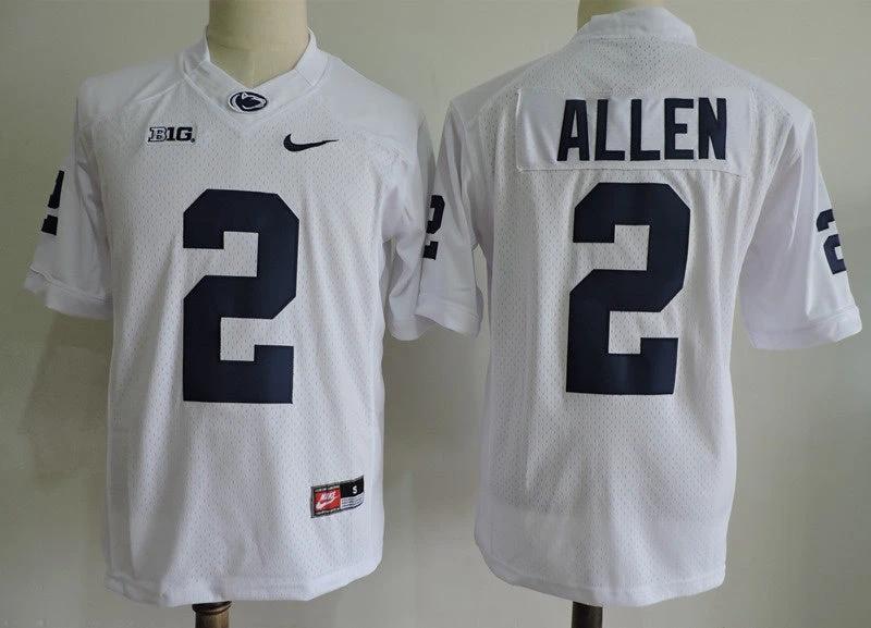 Penn State Nittany Lions #2 Marcus Allen Football Jersey White by My Store