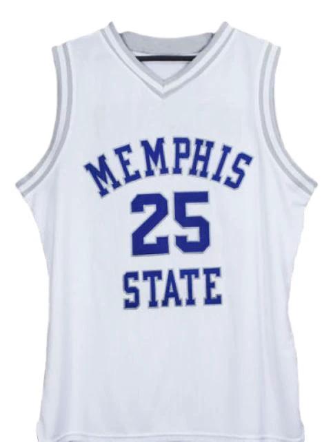 Penny Hardaway Jersey #25 Memphis State College Basketball White by My store basketball