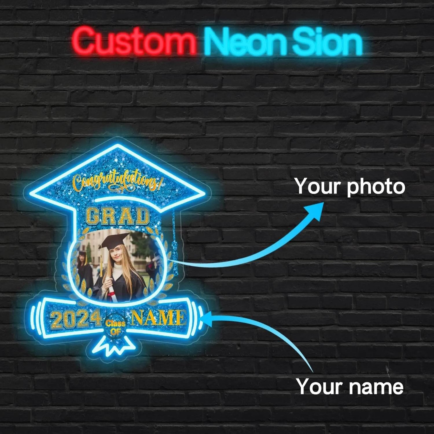 Personalized 2025 Graduation Gift Neon Signs by Neonchics