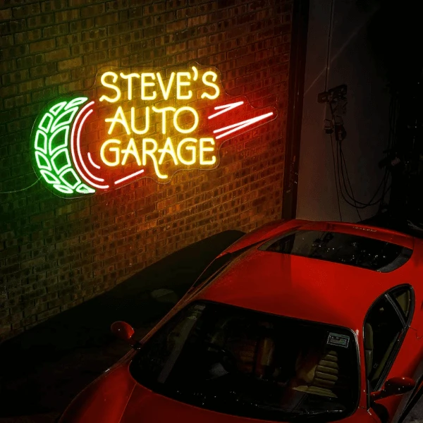 Personalized Garage Name Neon Sign Led Garage Neon Sign by Neonchics