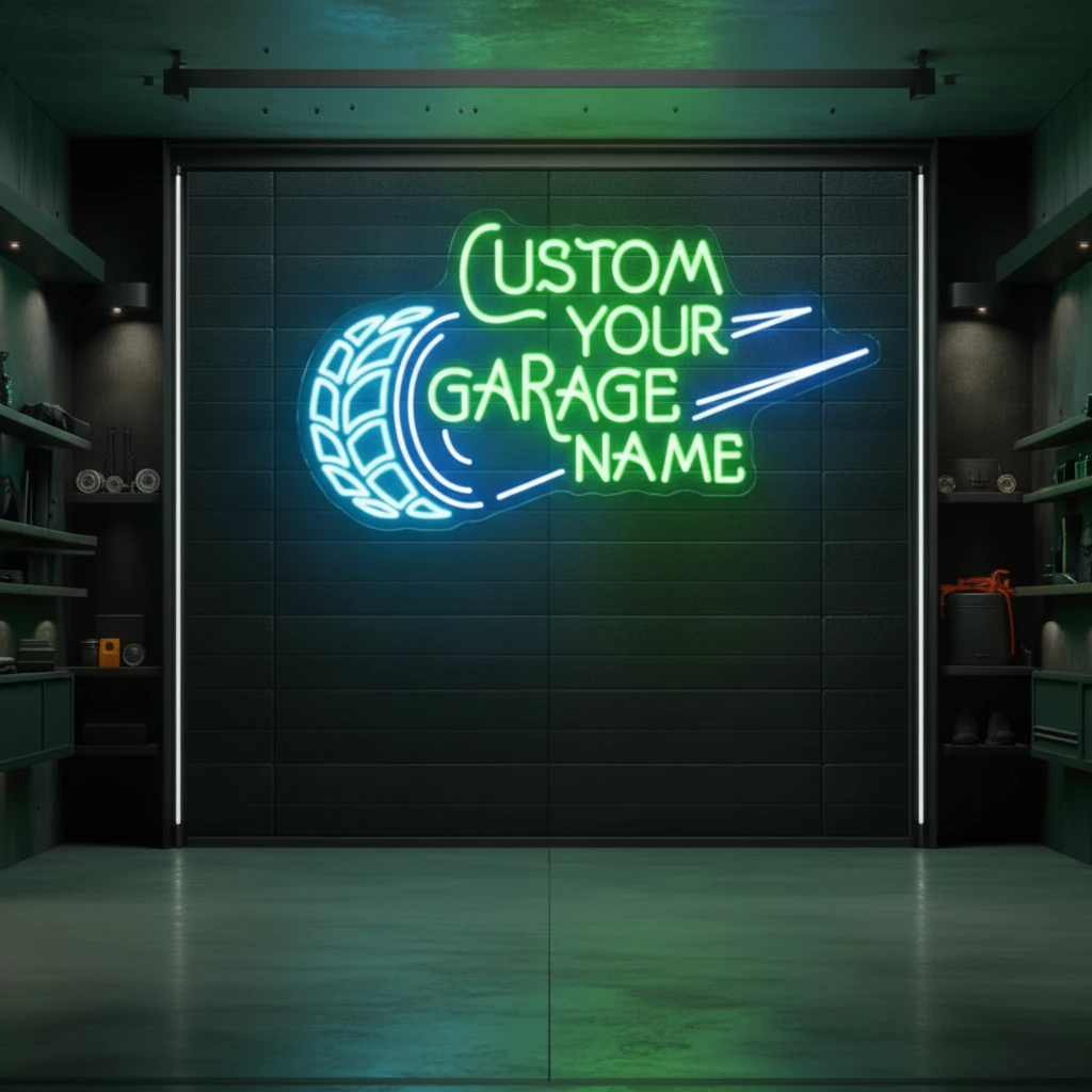 Personalized Garage Name Neon Sign Led Garage Neon Sign by Neonchics