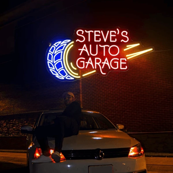 Personalized Garage Name Neon Sign Led Garage Neon Sign by Neonchics
