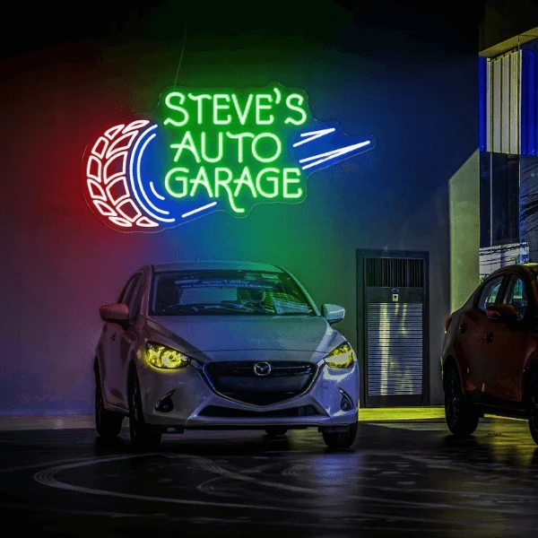 Personalized Garage Name Neon Sign Led Garage Neon Sign by Neonchics