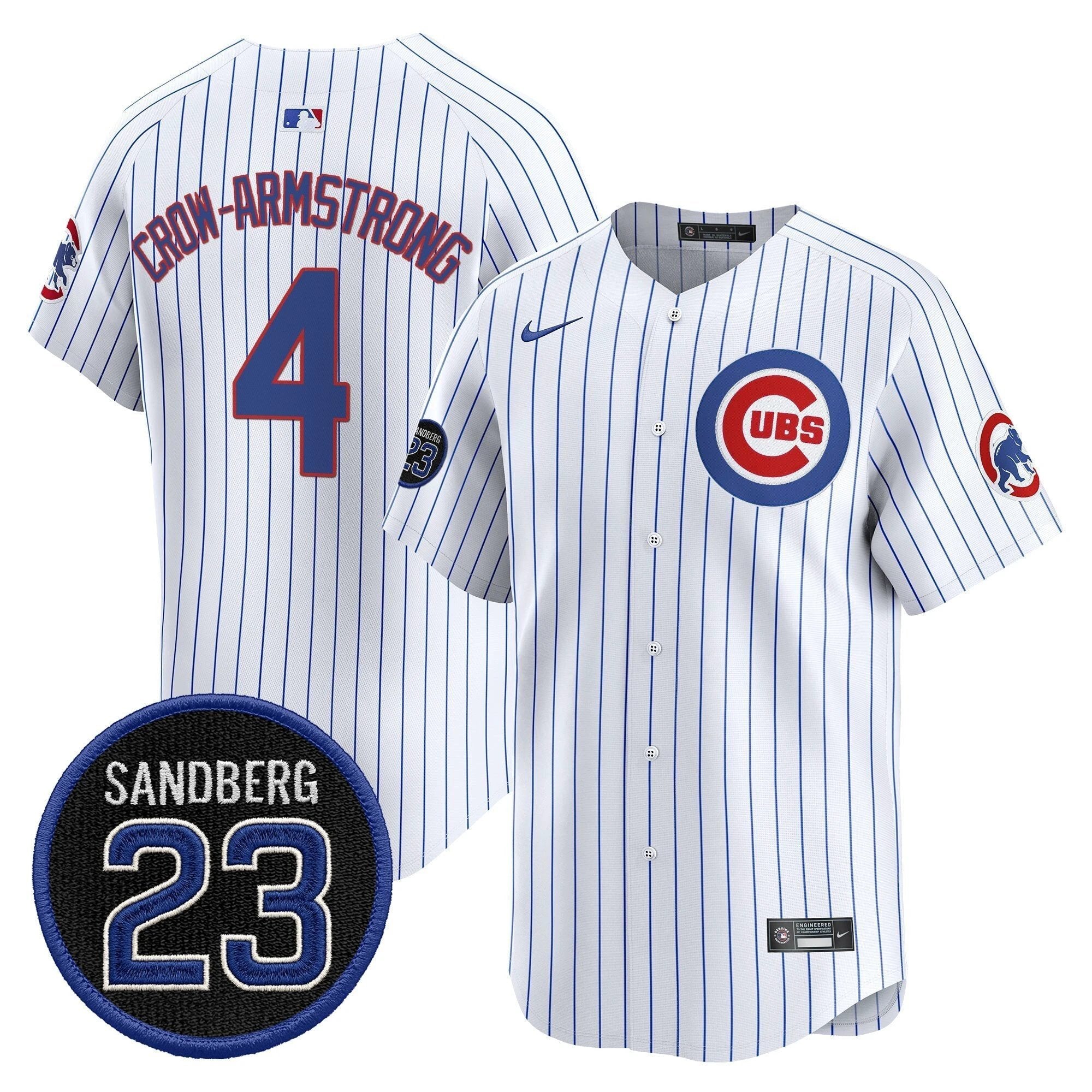 Pete Crow-Armstrong Jersey #4 Chicago Cubs Ryne Sandberg Tribute Stripes by My Store