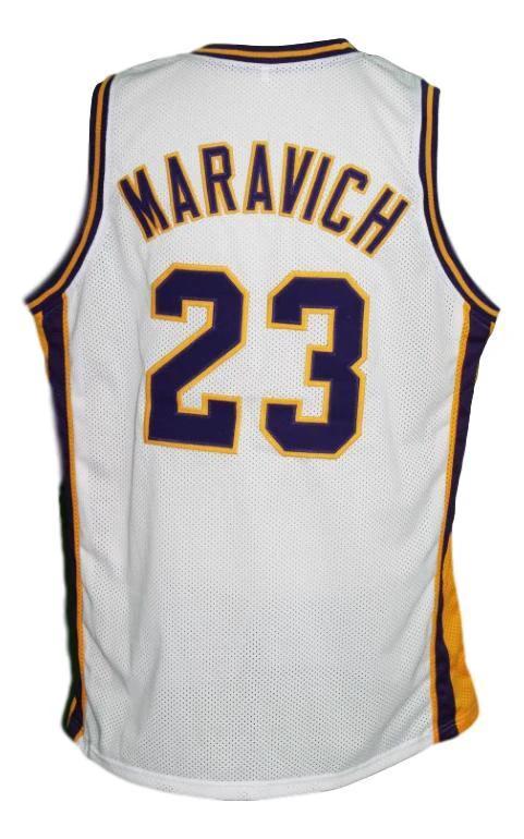 Pete Maravich Jersey #23 Lsu College Basketball New Sewn White by My store basketball