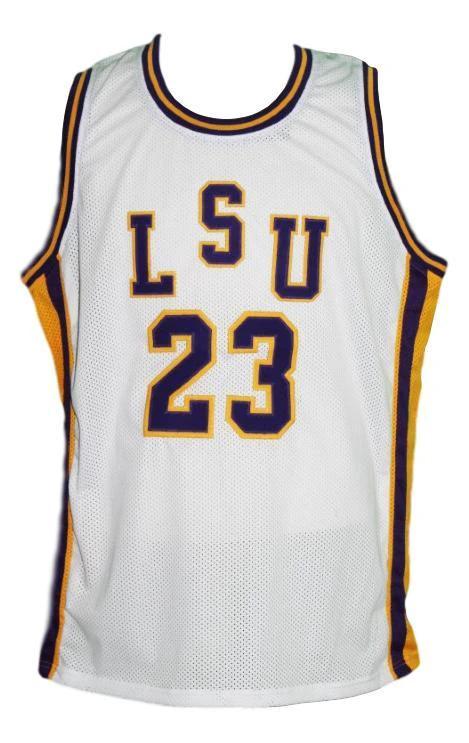 Pete Maravich Jersey #23 Lsu College Basketball New Sewn White by My store basketball