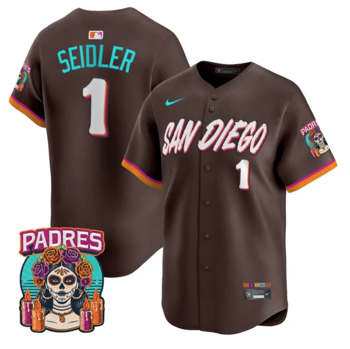Peter Seidler Jersey #1 San Diego 2026 City Connect Vapor Stitched by My Store